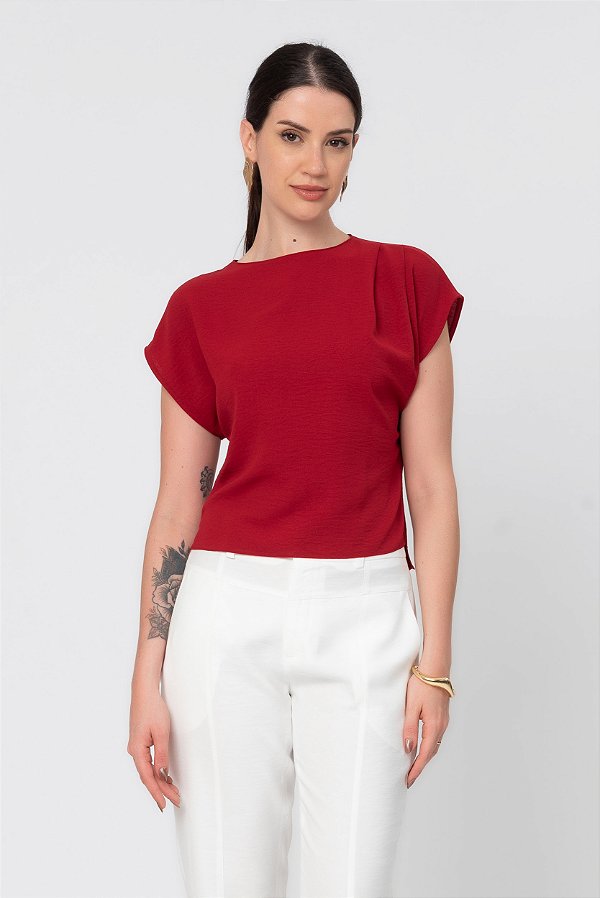BLUSA MANGA CURTA DALILA BORDÔ