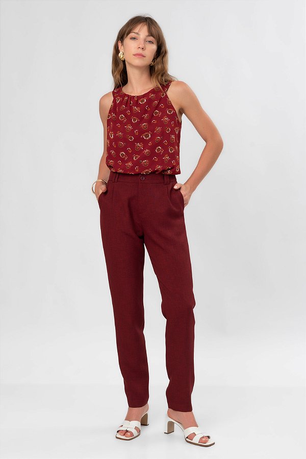 CALÇA ANALICE BORDÔ