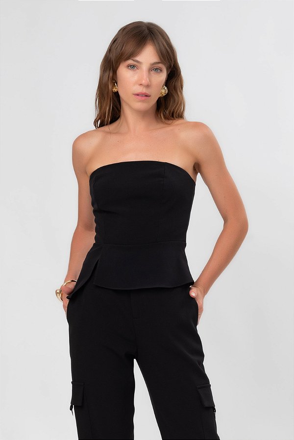 BLUSA SEM MANGA ALICE PRETO