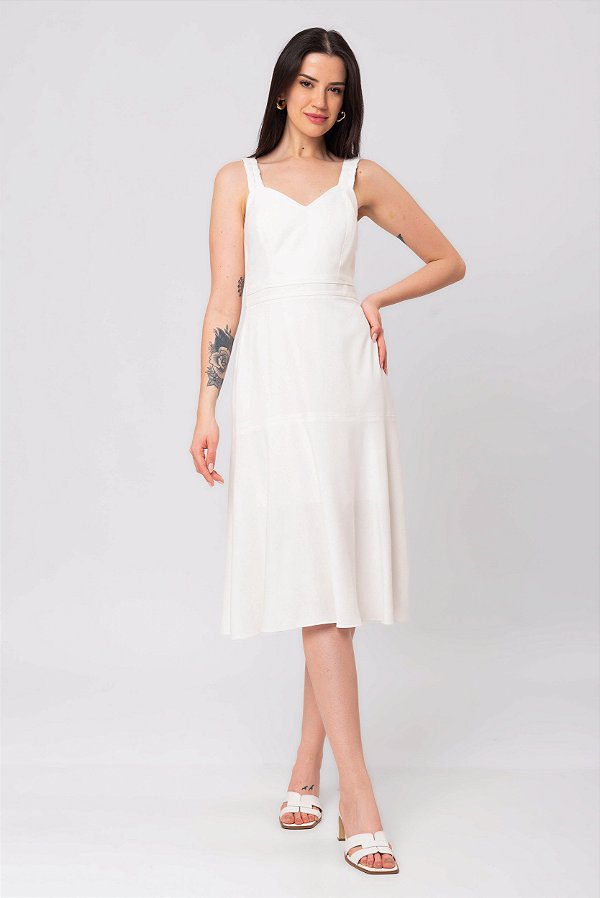 VESTIDO LINEN MARA OFF WHITE