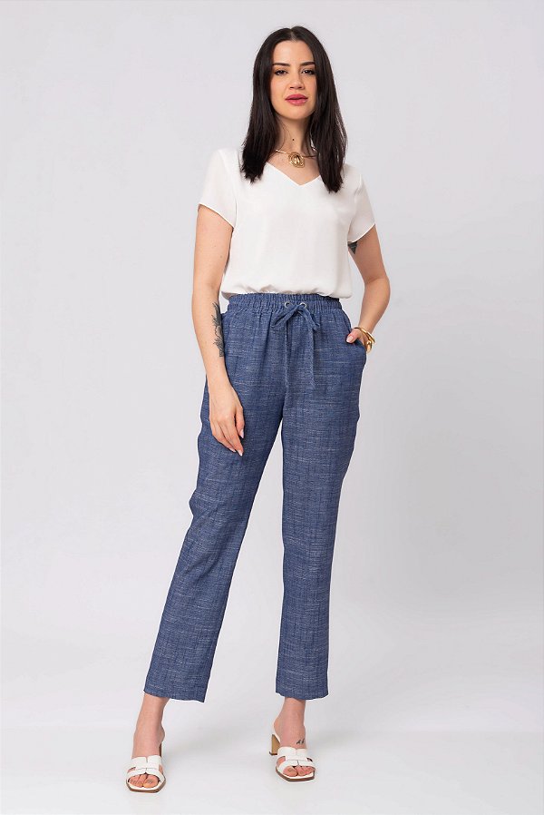 CALÇA TATY DENIM RUSTIC