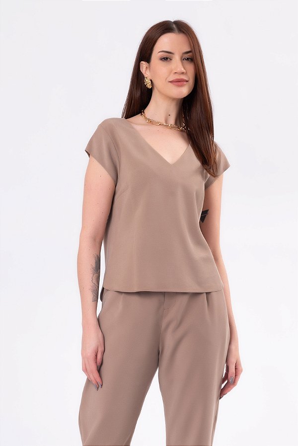 BLUSA LAURA LIGHT BROWN