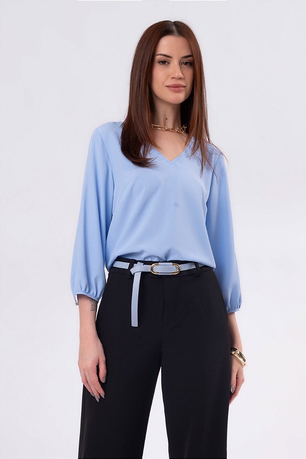 BLUSA MANGA 3/4 ALICE GLACIAL BLUE