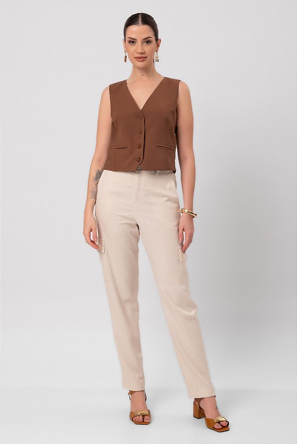 CALÇA NEW CAMILA NATURAL