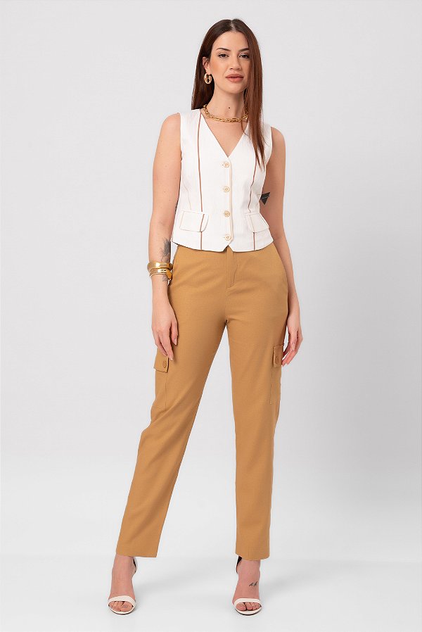 CALÇA NEW CAMILA OCRE