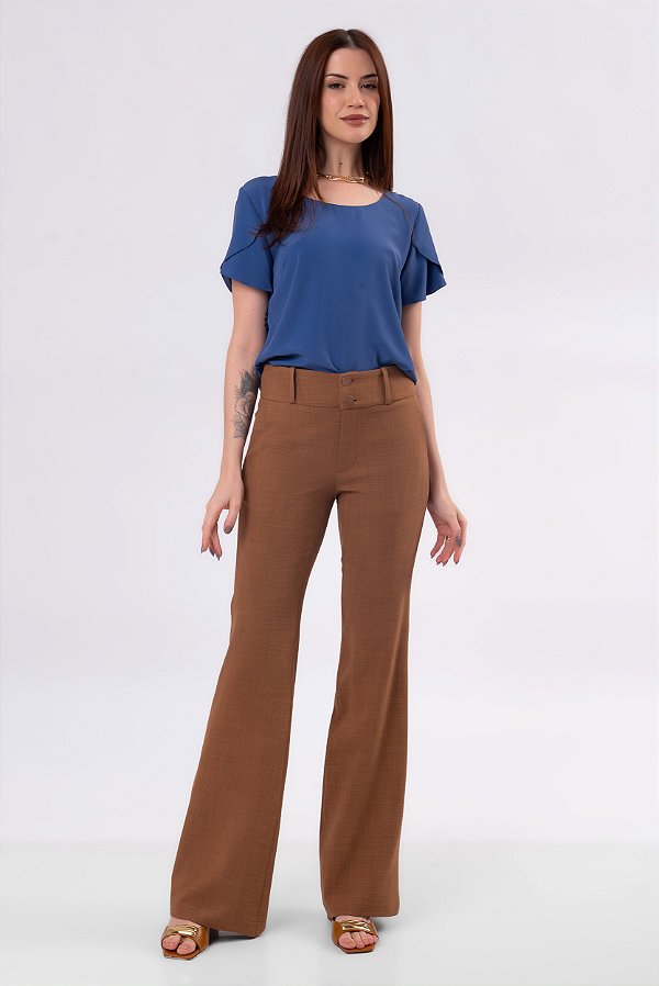 CALÇA FLARE ROSANA SUMMER BROWN