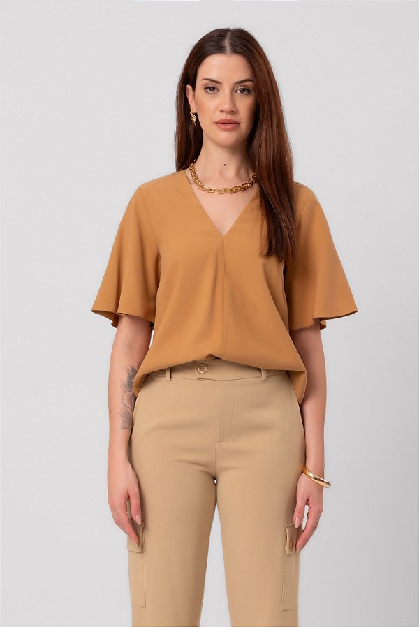 BLUSA ISADORA OCRE