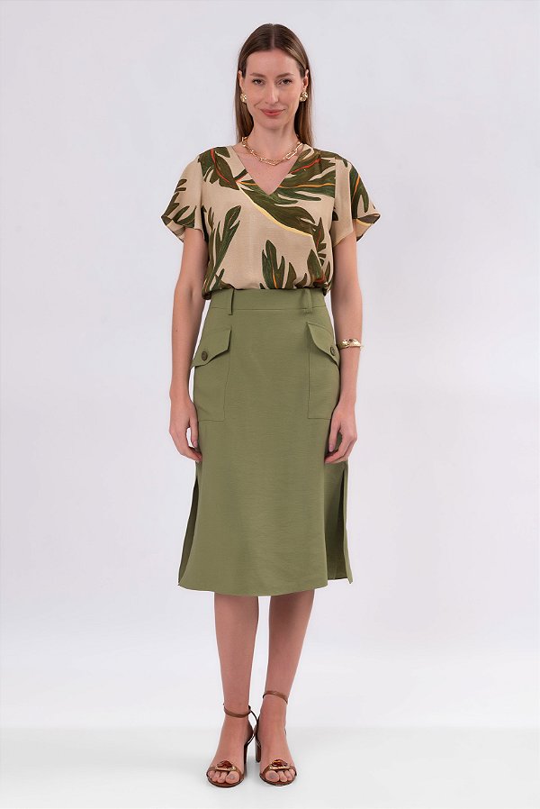 BLUSA RAÍZES ESTAMPADA