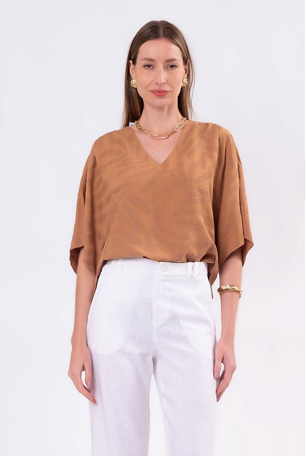 BLUSA PRINT CAMEL