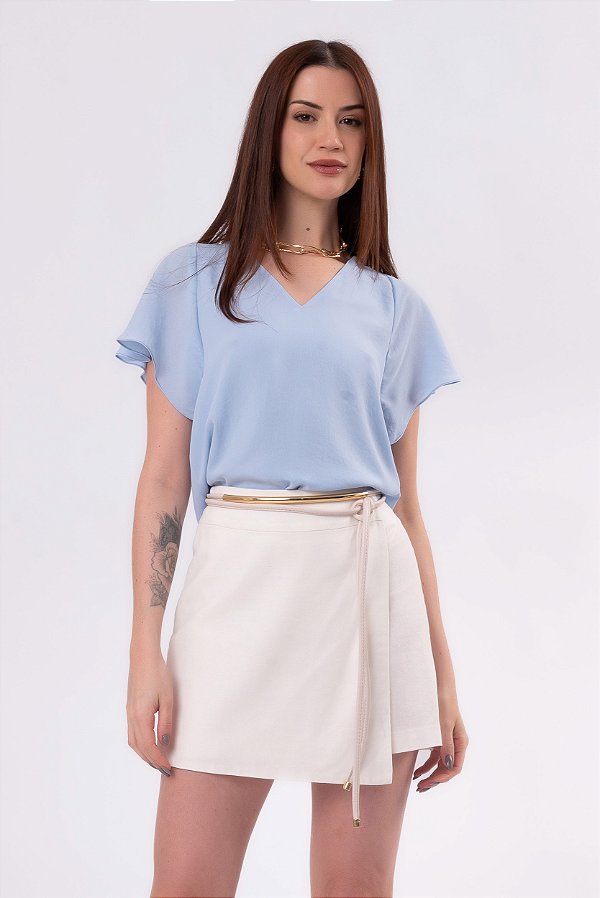 BLUSA VIRGINIA GLACIAL BLUE