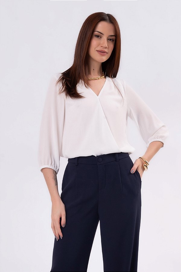 BLUSA 3/4 VIRGINIA OFF WHITE