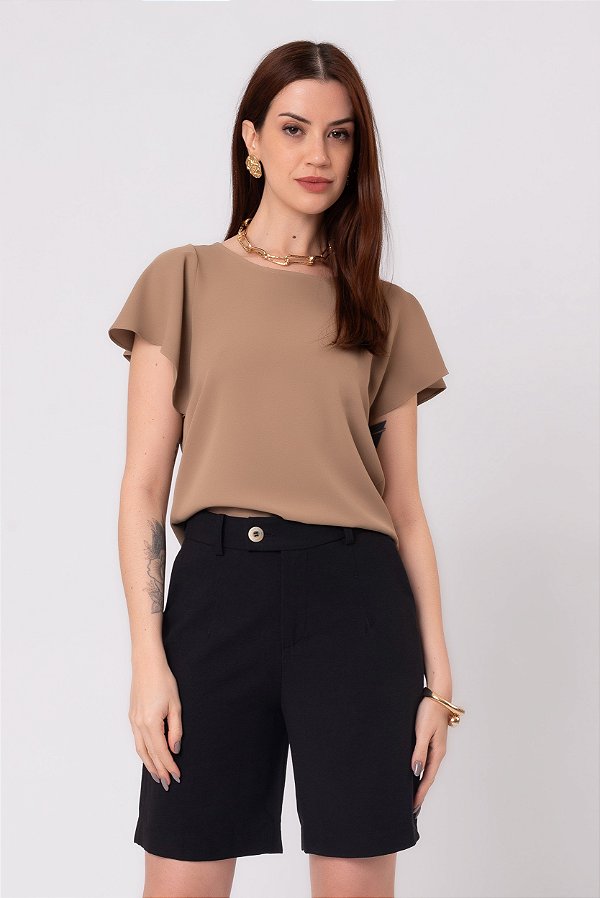 BLUSA ANA LÍVIA LIGHT BROWN