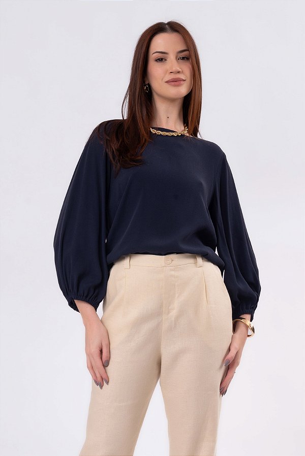 BLUSA MANGA 3/4 JADE MARINHO
