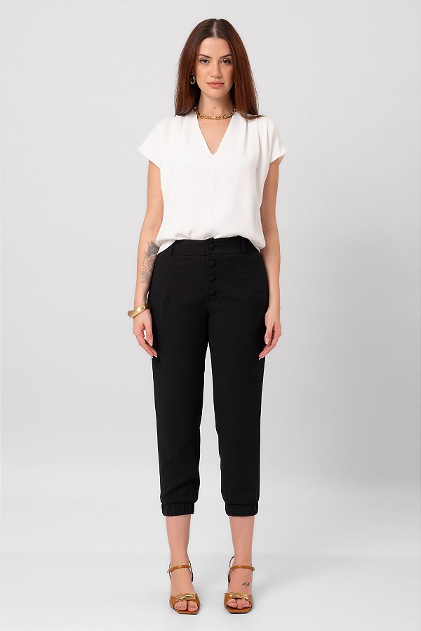 CALÇA CAROL CREPE PRETO