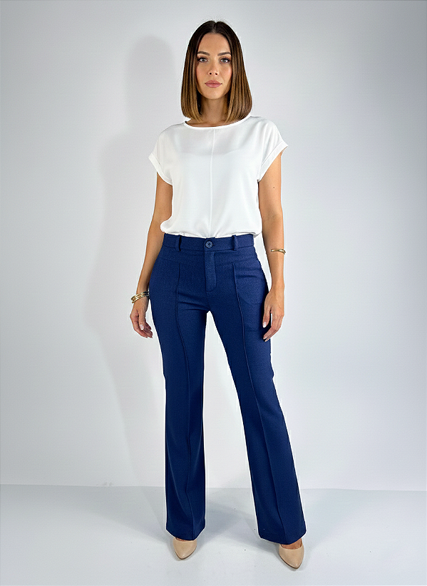 CALÇA FLARE CLASSIC MARINHO