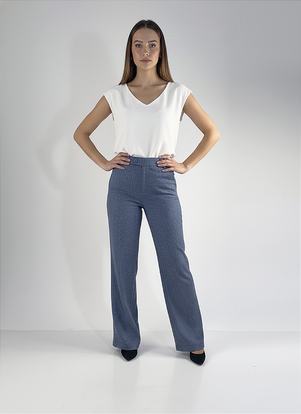 CALÇA RETA CLASSIC STEEL BLUE