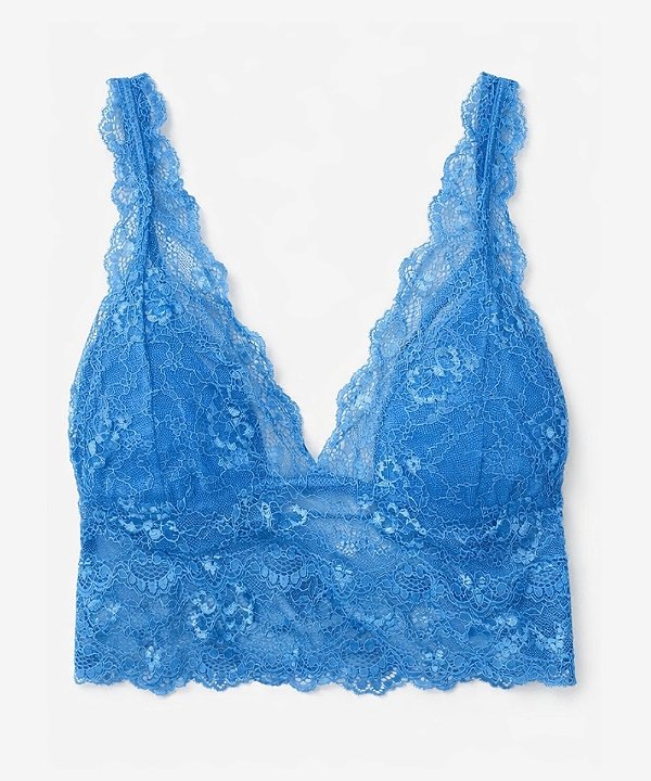 TOP CROPPED RENDA LACE MYKONOS BLUE