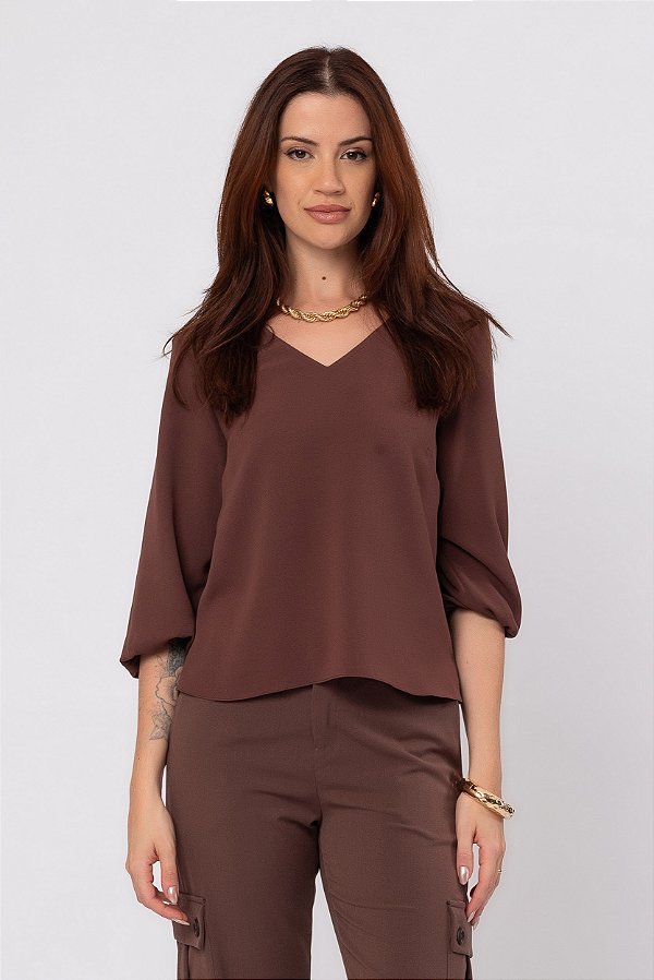 BLUSA 3/4 MILA CACAU