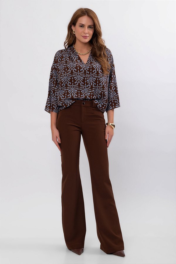 CALÇA FLARE FLORENCE CHOCOLATE SAUCE