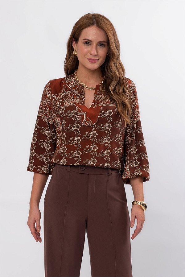 BATA ETNICO RUBI ESTAMPADA