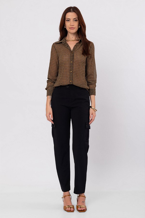 CAMISA GEOMETRIC GOLD