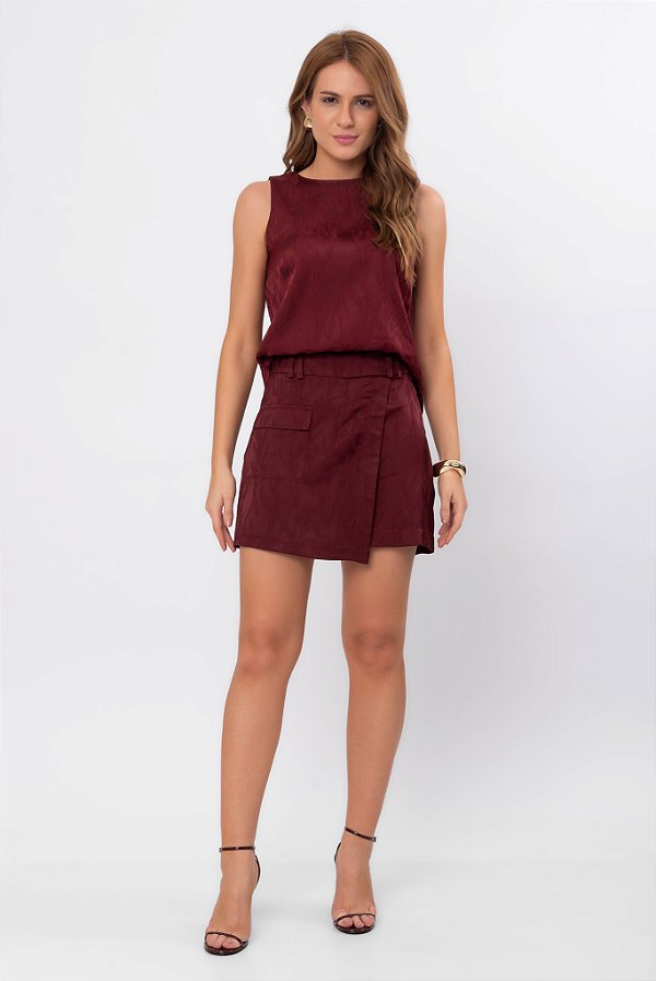 SHORT SAIA MILÃO BURGUNDY