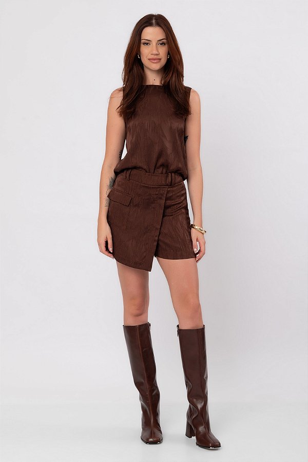 SHORT SAIA MILÃO CHOCOLATE SAUCE