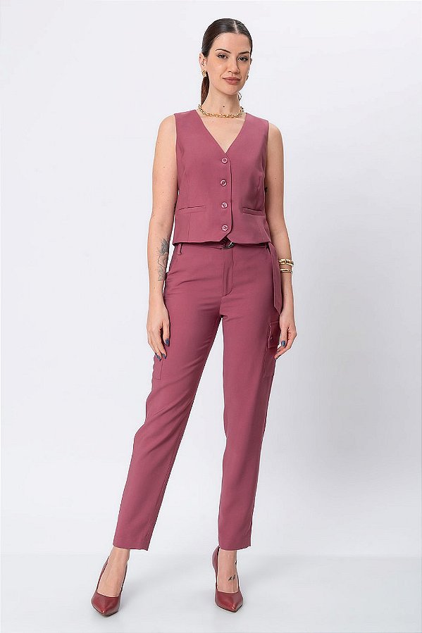 CALÇA SLIM DORIS NOSTALGIC ROSE