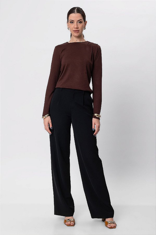 BLUSA MANGA LONGA PREGAS MALU CHOCOLATE SAUCE