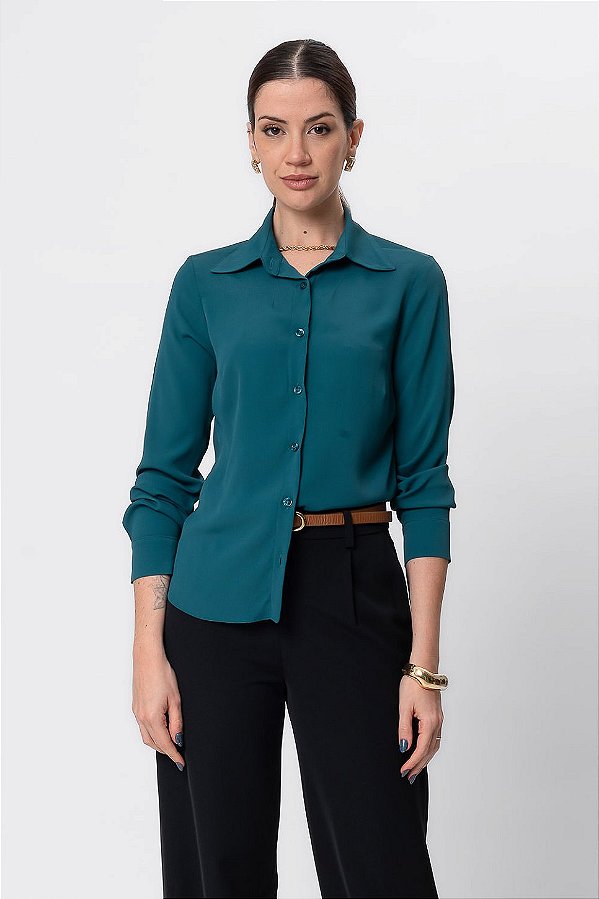 CAMISA JAQUELINE TRANSFORMATIVE TEAL