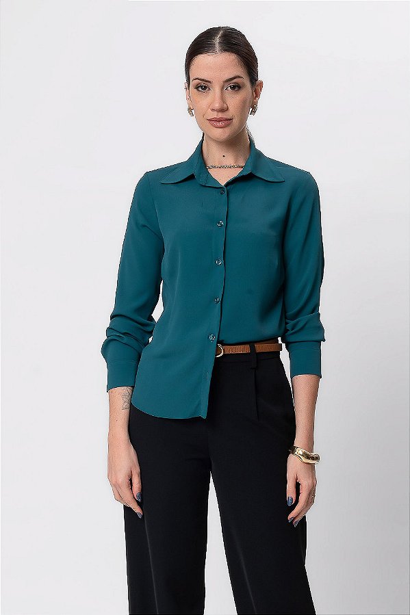 CAMISA JAQUELINE TRANSFORMATIVE TEAL