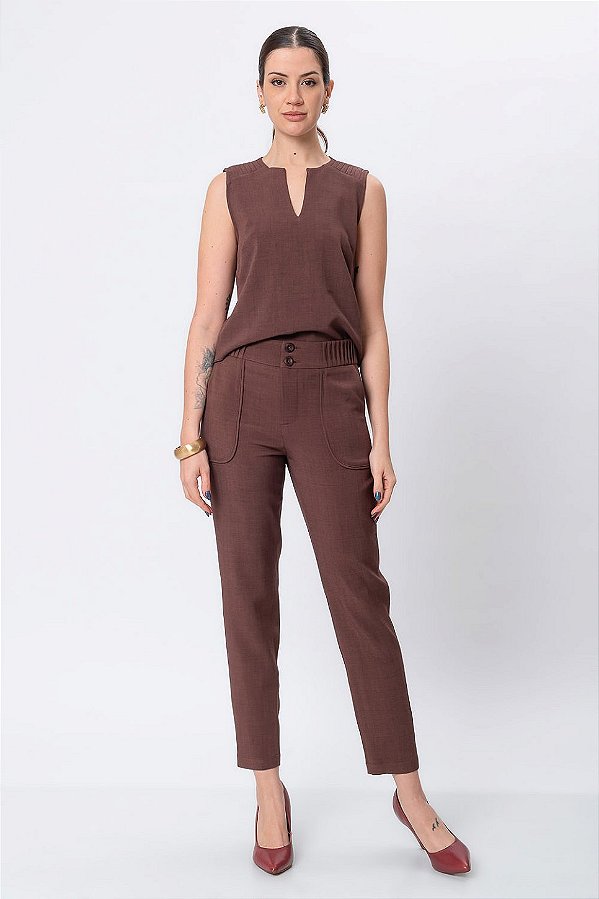 CALÇA SLIM JULIANA CHOCOLATE SAUCE