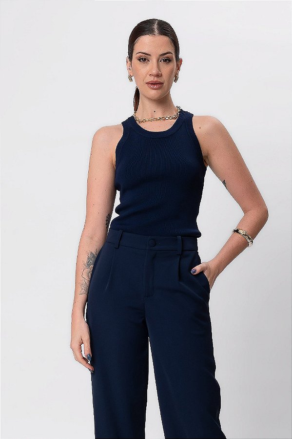 REGATA TRICOT AZUL MARINHO