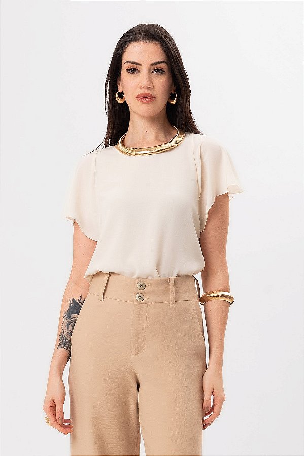 BLUSA THAÍS CREME