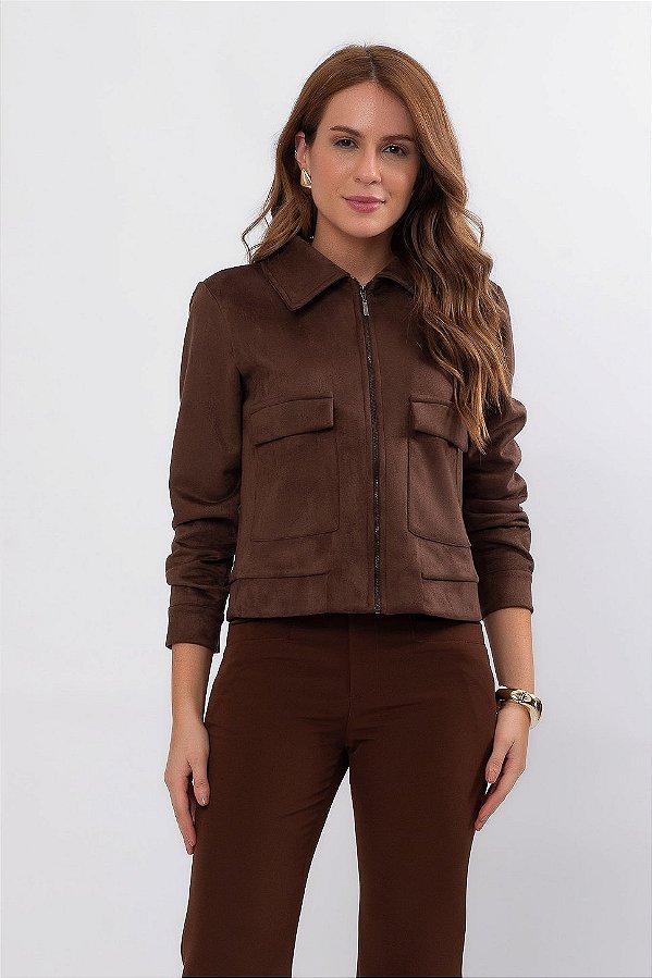 JAQUETA SUEDE NEW BIA CHOCOLATE SAUCE