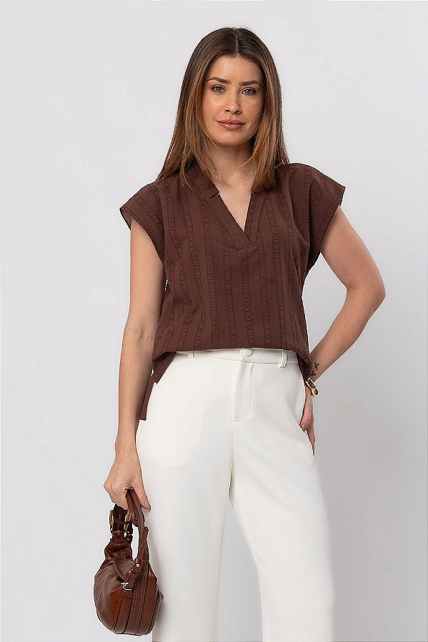 BLUSA CELINA MARROM