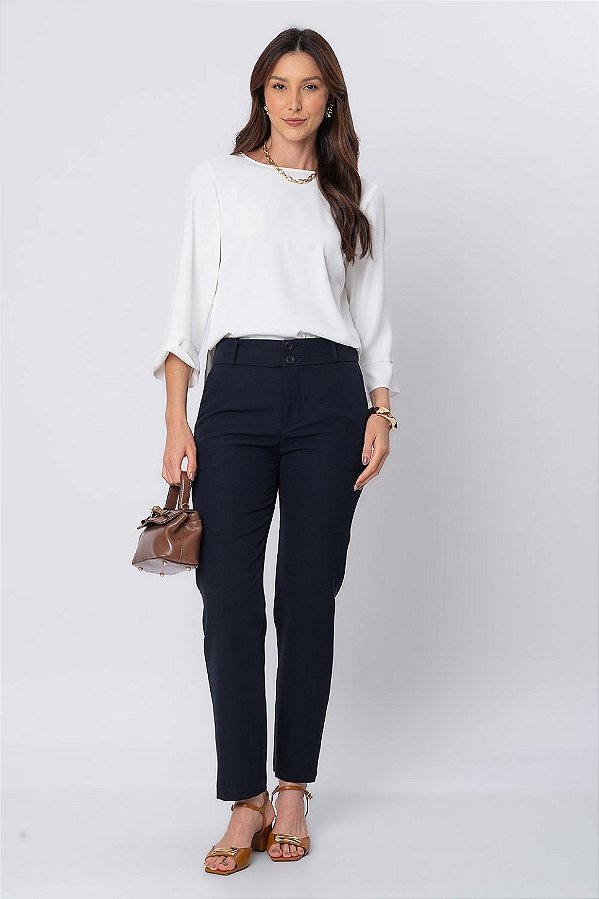 CALÇA ESSENTIAL SLIM URBAN AZUL MARINHO