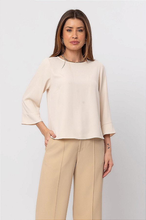 BLUSA 3/4 HELENA CLASSIC BEIGE