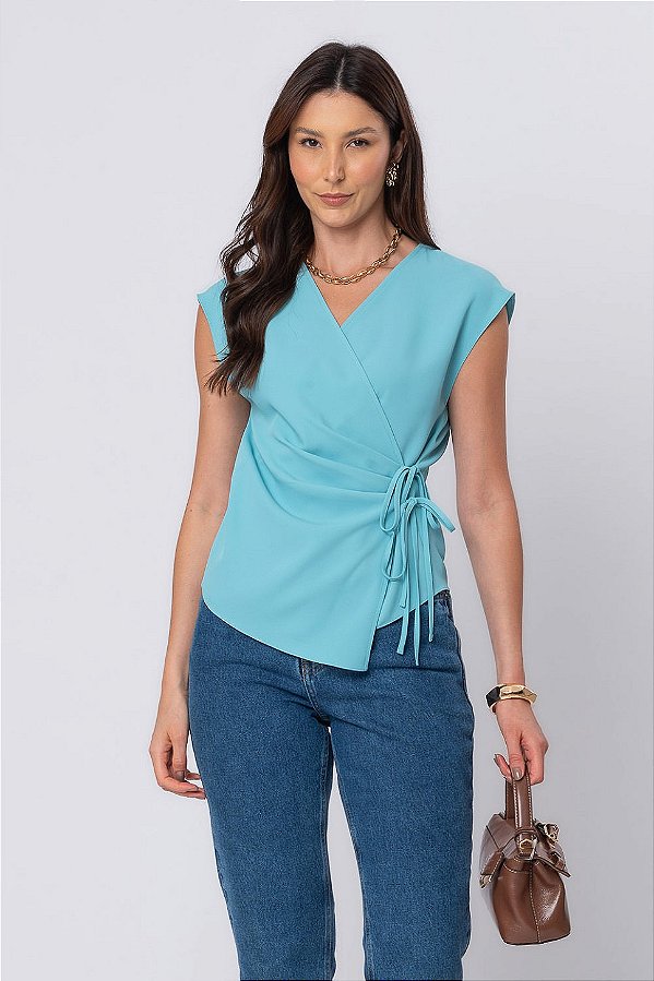 BLUSA TRANSPASSE ÍRIS CALMING GREEN