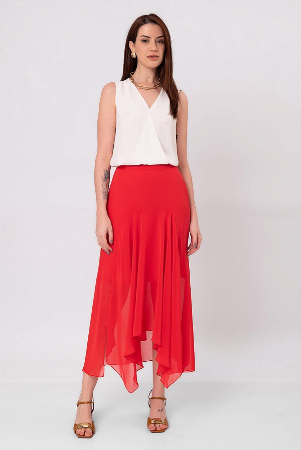 Saia Midi Hannah Feminina