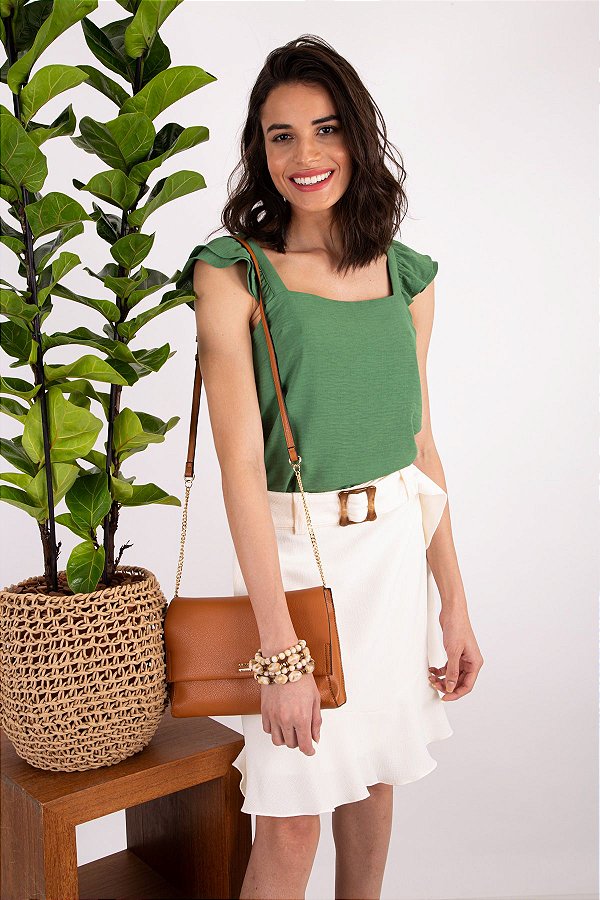Saia Thais Crepe Feminina