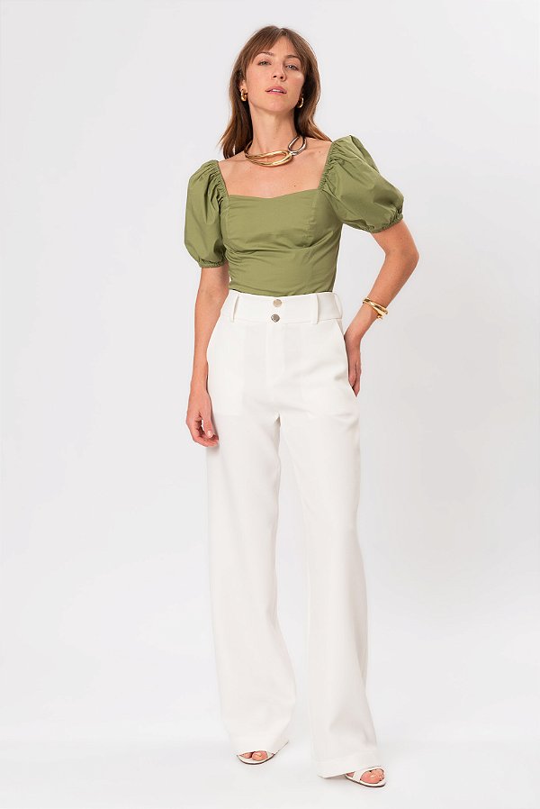Blusa Tricoline Lu Feminina