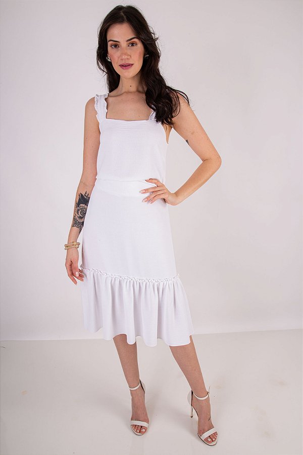 Saia Midi Ana Paula Feminina