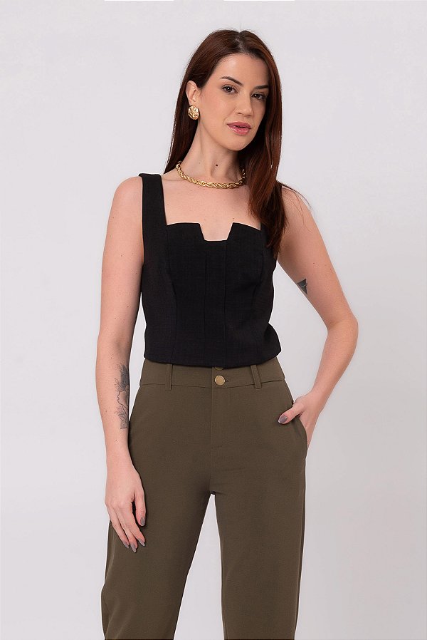 Regata Crepe Agatha Feminina