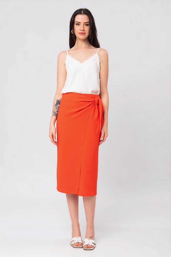 Saia Midi Valéria Feminina