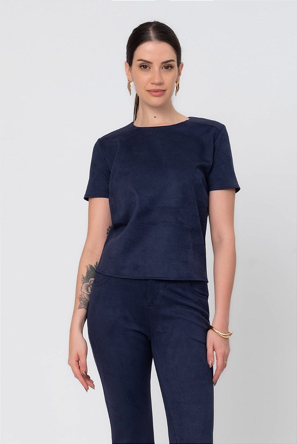Blusa Suede Sabrina Feminina