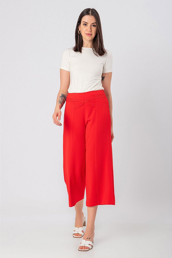 CALÇA PANTACOURT MELISSA CREPE RED