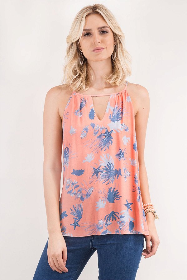 REGATA FEMININA ESTAMPADA NÁDIA