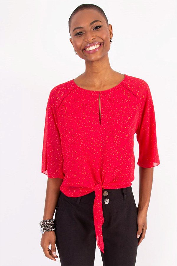 BLUSA FEMININA ESTAMPADA PINK