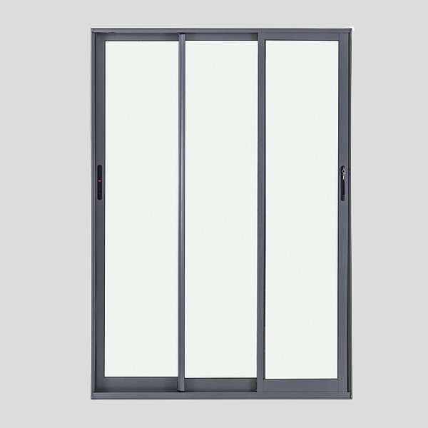 Porta Balcão de Correr 3 Folhas - Vidro temperado